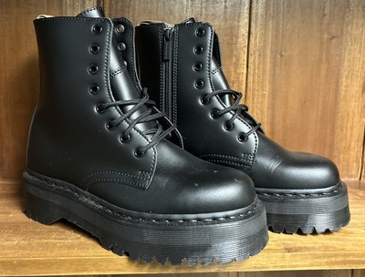 Dr Martens black air wair bouncing soles Zip Up boots mens 8 womens 9 NWOT