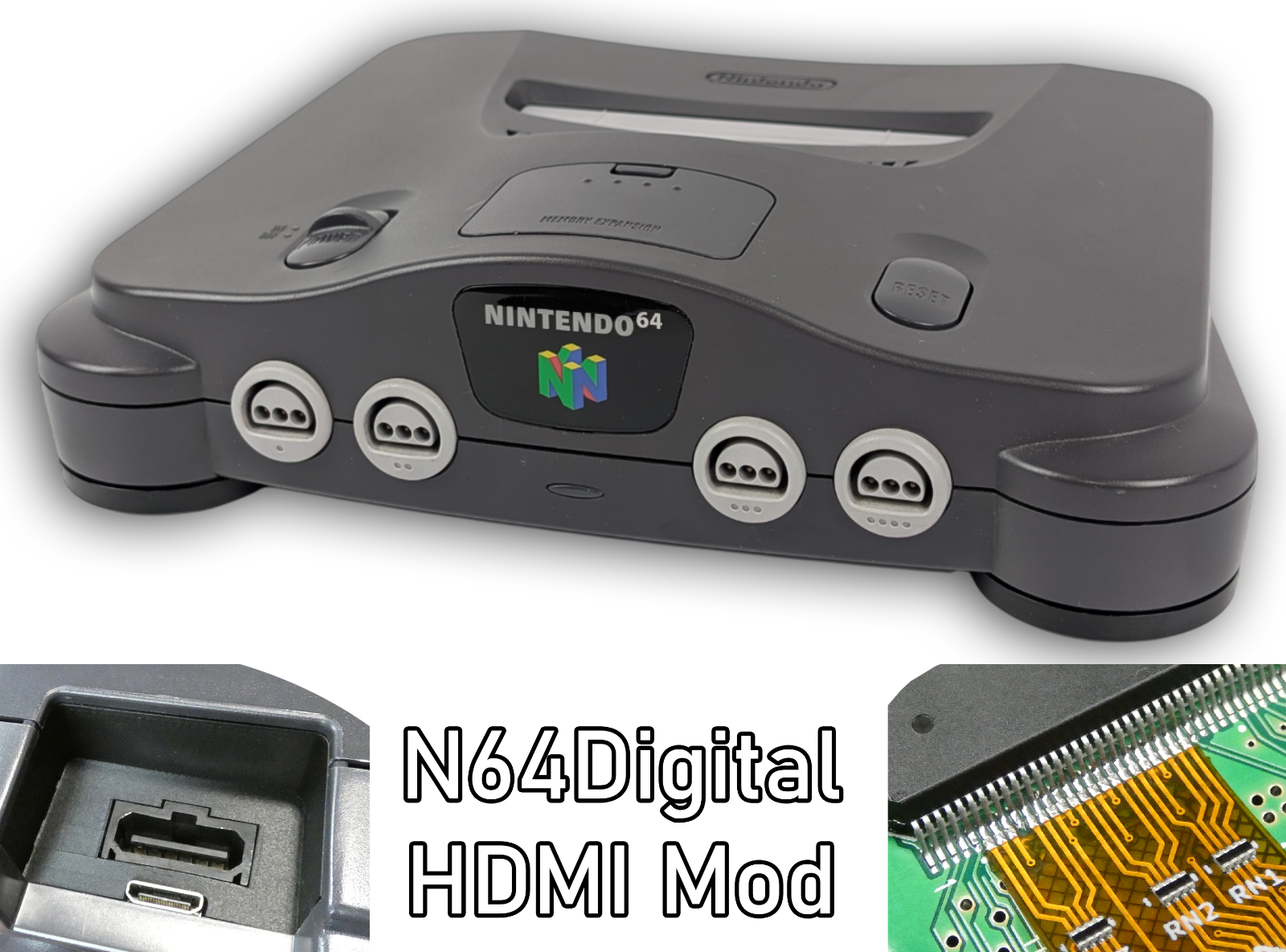 Nintendo 64 NTSC N64Digital Pixel FX PixelFX HDMI Mod