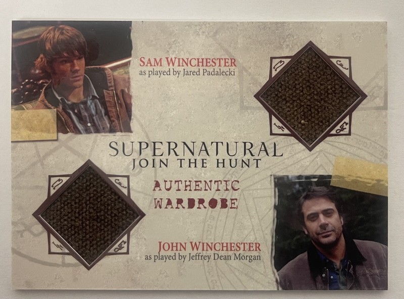 Supernatural Seasons 1-3 Wardrobe Relic Card DM01 Jared Padalecki Jensen Ackles