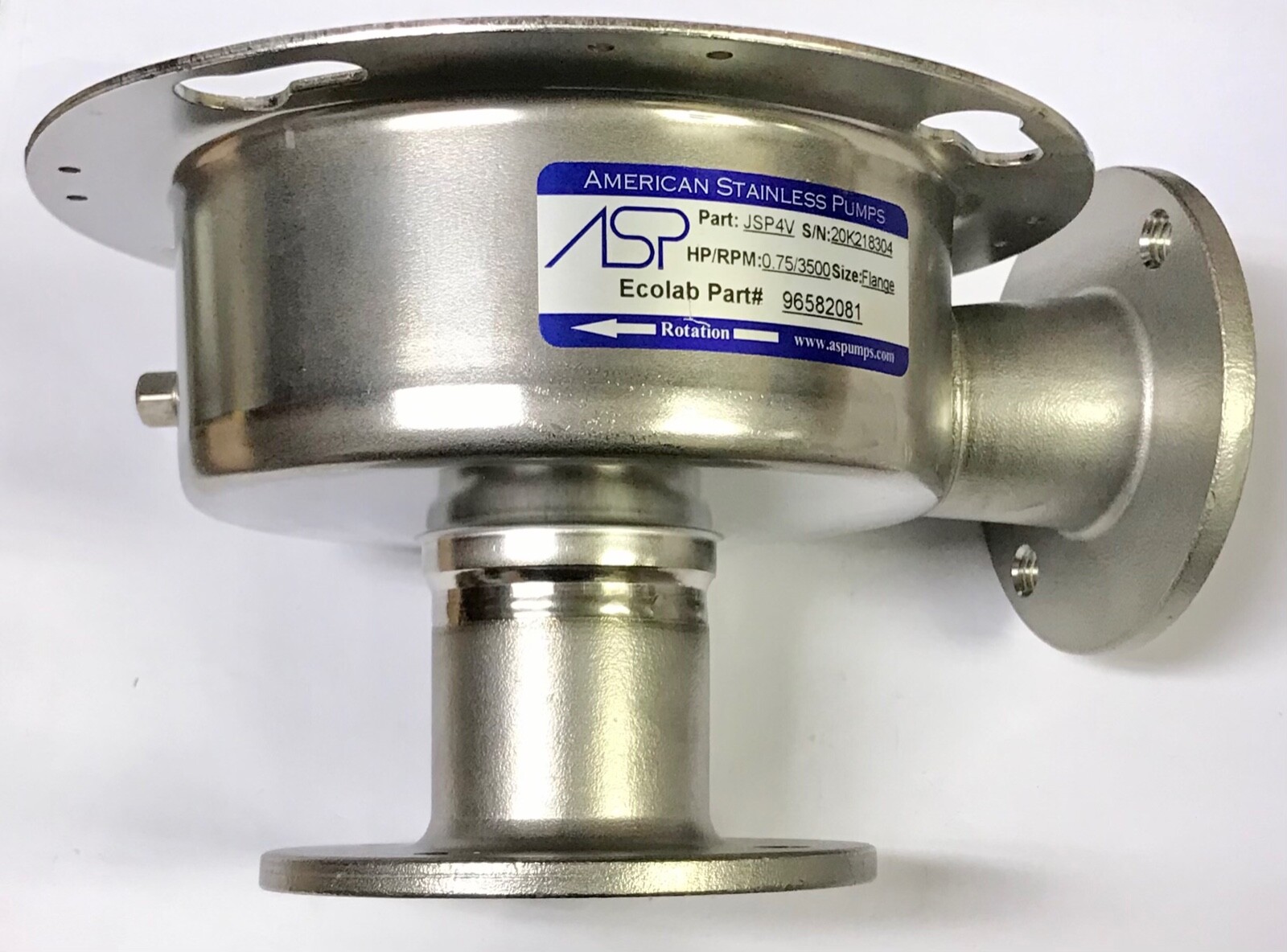 パンプス R1P270 PUMPS ASP American Stainless Pumps JSP4V Pump Head ECOLAB 96582081