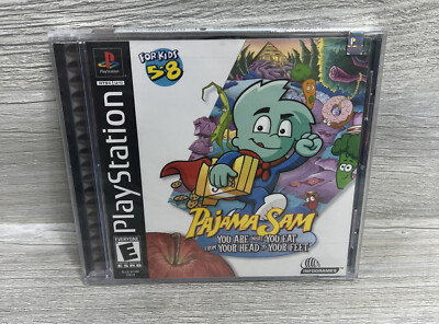 NO RIPS/TEARS! Pajama Sam: You Are What You PS1 Playstation 1 CGC WATA VGA? USA