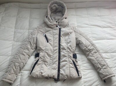 Absolutely GORGEOUS GORSKI Hooded Puffer Jacket  in Champagne color  W s Small