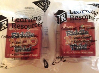 RIDDLE MOO THIS - TWO (2) LEARNING RESOURCES RIDDLE WORD GAMES - NEW, SEALED