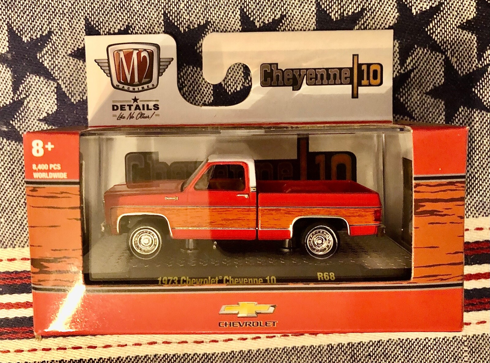 M2 Machines - 1973 Chevrolet Cheyenne 10 Woody (Red) - 2021