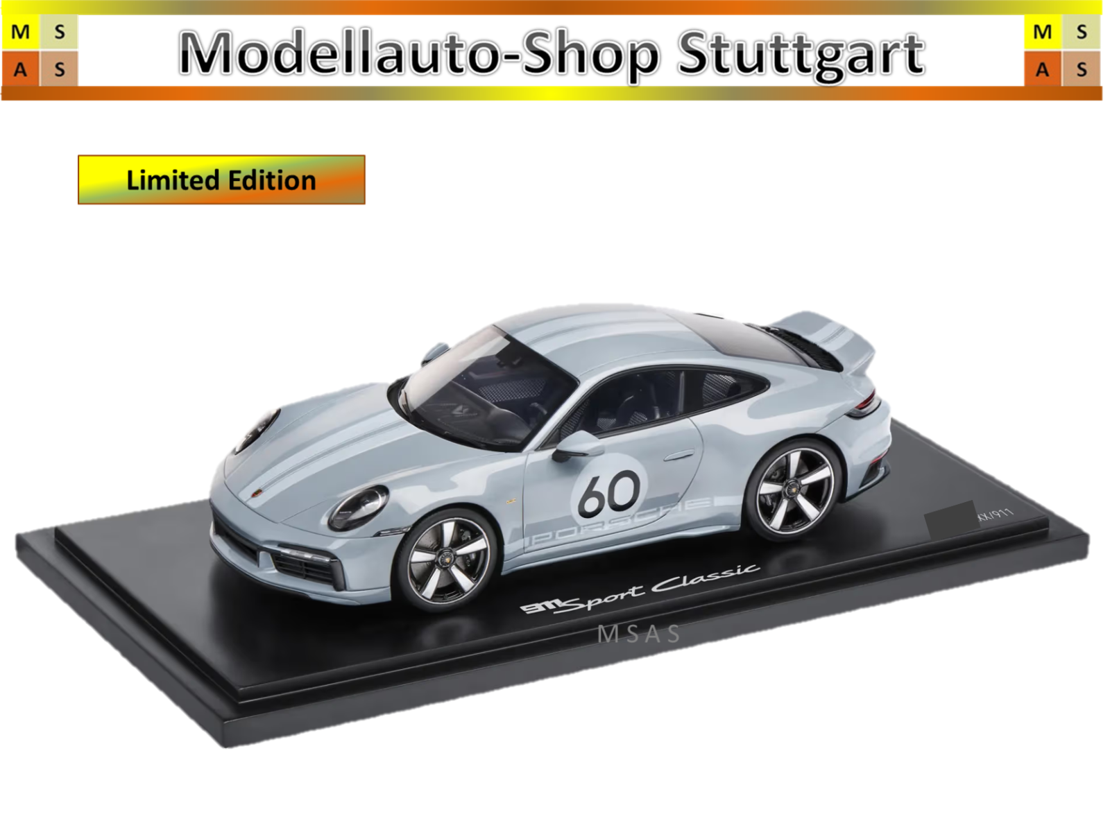 911 Sport Classic ミニカー シルバー Spark Porsche 911 Sport Classic Type 992 2022 Grey Metallic