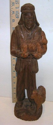 Wood Carved Statue of Shepherd 15