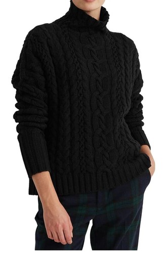 

Женская водолазка-поло вязанной вязки Lauren Ralph Lauren, черная, размер, Black