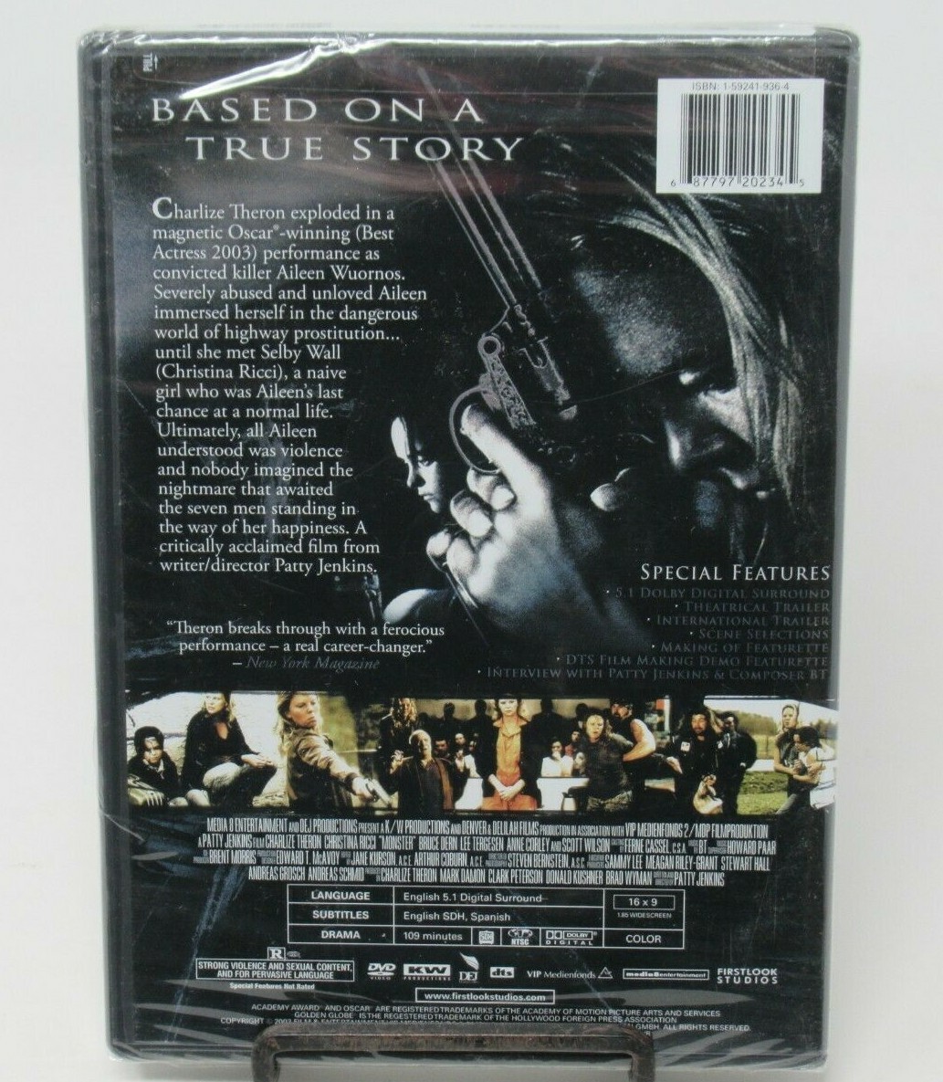 Monster Dvd Movie Charlize Theron Based On True Story Of Aileen Wuornos Ws