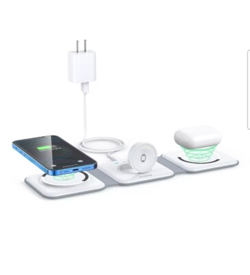 Wireless Charger 3 in 1 RTOPS Magnetic Travel Wireless Charging Station