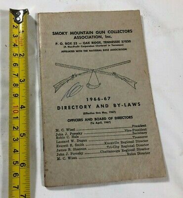 1966 - 67 Smoky Mountain Gun Collectors Association Directory & By-Laws Vintage