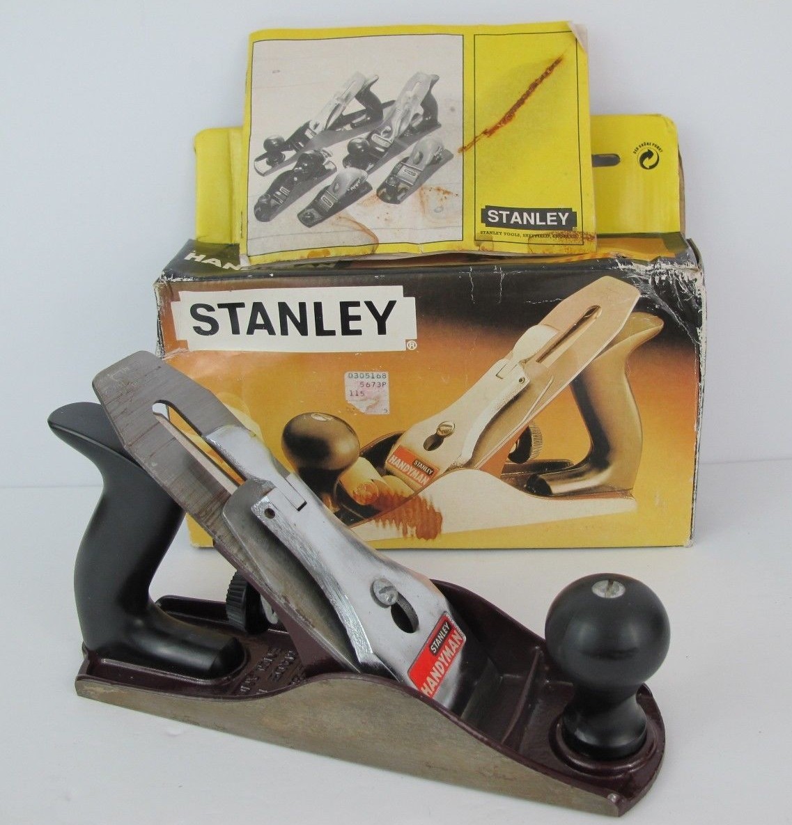 Vintage Plane Stanley Tool Handyman H1204 Smoothing Plane Woodworking 245x50mm