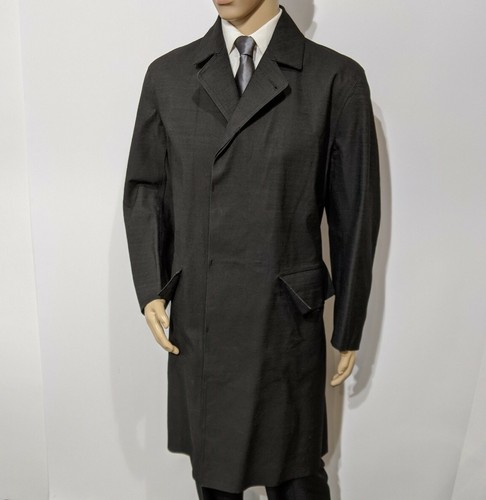 Vintage 1940s Railway Train Station Mens Mackintosh Overcoat