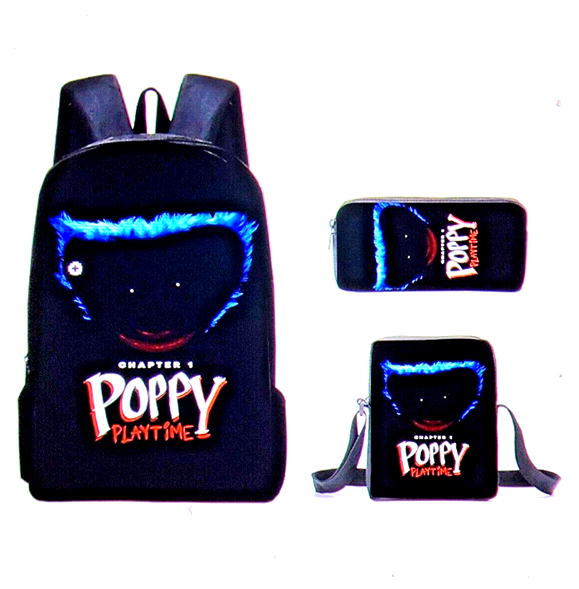 Poppy Playtime Backpack, Lunch Bag & Pencil Case Set for Kids (Random Pick)