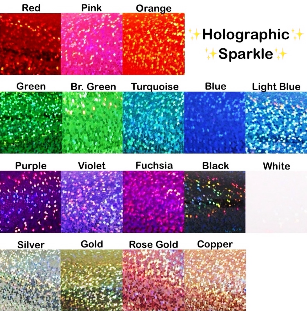 Holographic Sparkle Moon Sticker Sheet! - Choose a Size & Color!