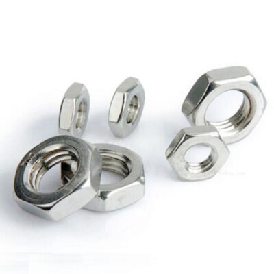 Thin Hex Jam Nuts 304 Stainless Steel Coarse Fine All Sizes M7 M10 M12 M30 etc.