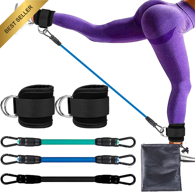 Ankle Resistance Bands with Cuffs Ankle Strap for Leg Glute Workout Fitness Equi
