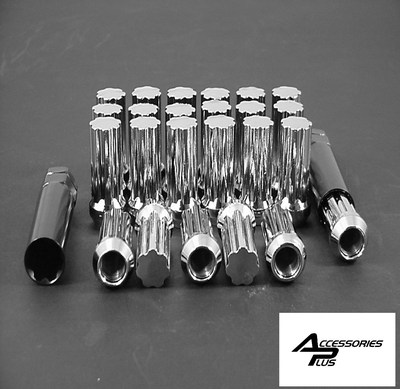 24 Pc 04-14 FORD F150 SPLINE CUSTOM WHEEL LUG NUTS 14m x 2.0 & (*2 KEYS) # 5656 
