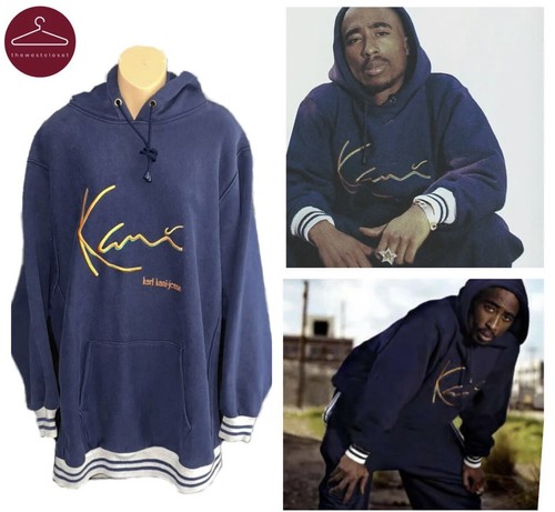 KARL KANI◆Signature Logo Pinstripe Oversized Hoodie [Black] Karl Kani Signature Logo Pinstripe Oversized Hoodie czarny