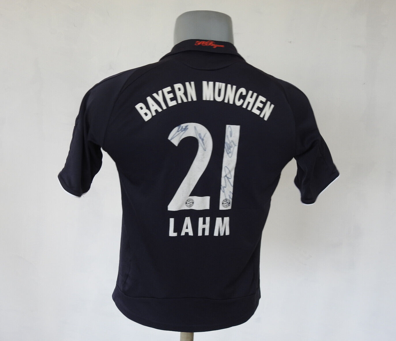 FC Bayern Munchen 2008 Away Jersey #21 Lahm Adidas Blue