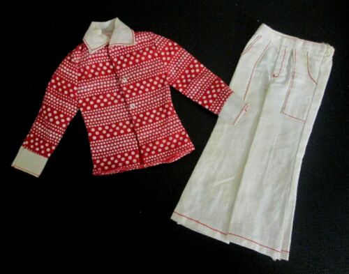 Vintage Barbie: KEN 1973 Best Buy #8615 Outfit ~ Red Shirt & White Pants