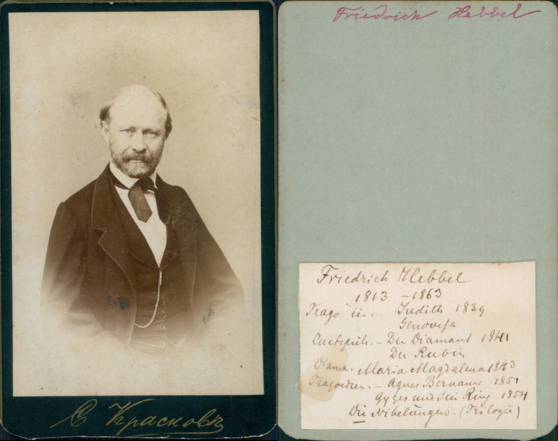 Friedrich Hebbel, PoÃ¨Te Et Dramaturge Cdv Vintage Albumen Carte De Visite,Chri