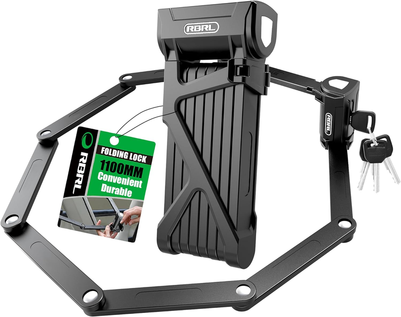 Bike Lock 3.6Ft Folding Bike Lock, Hardened Steel 8Mm Bike Lock Heavy Duty anti
