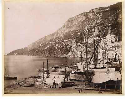 Italie, Sorrento Vintage albumen print. Tirage albuminé  20x25  Circa 1875