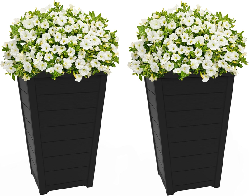 （ikuten ）SRL TAPERED-S P-PLANT POT2個 Tapered Shallow Type Plant Pot-S' SRL (Black) – MELLOWIST