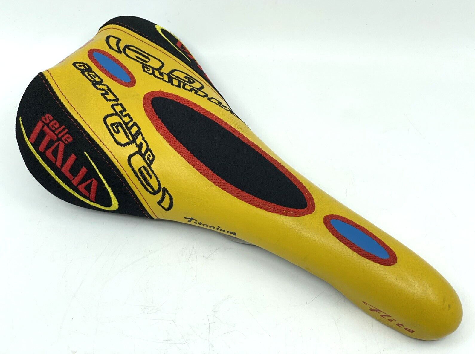 VINTAGE 1998 Selle Italia FLITE Genuine Gel Embroidered