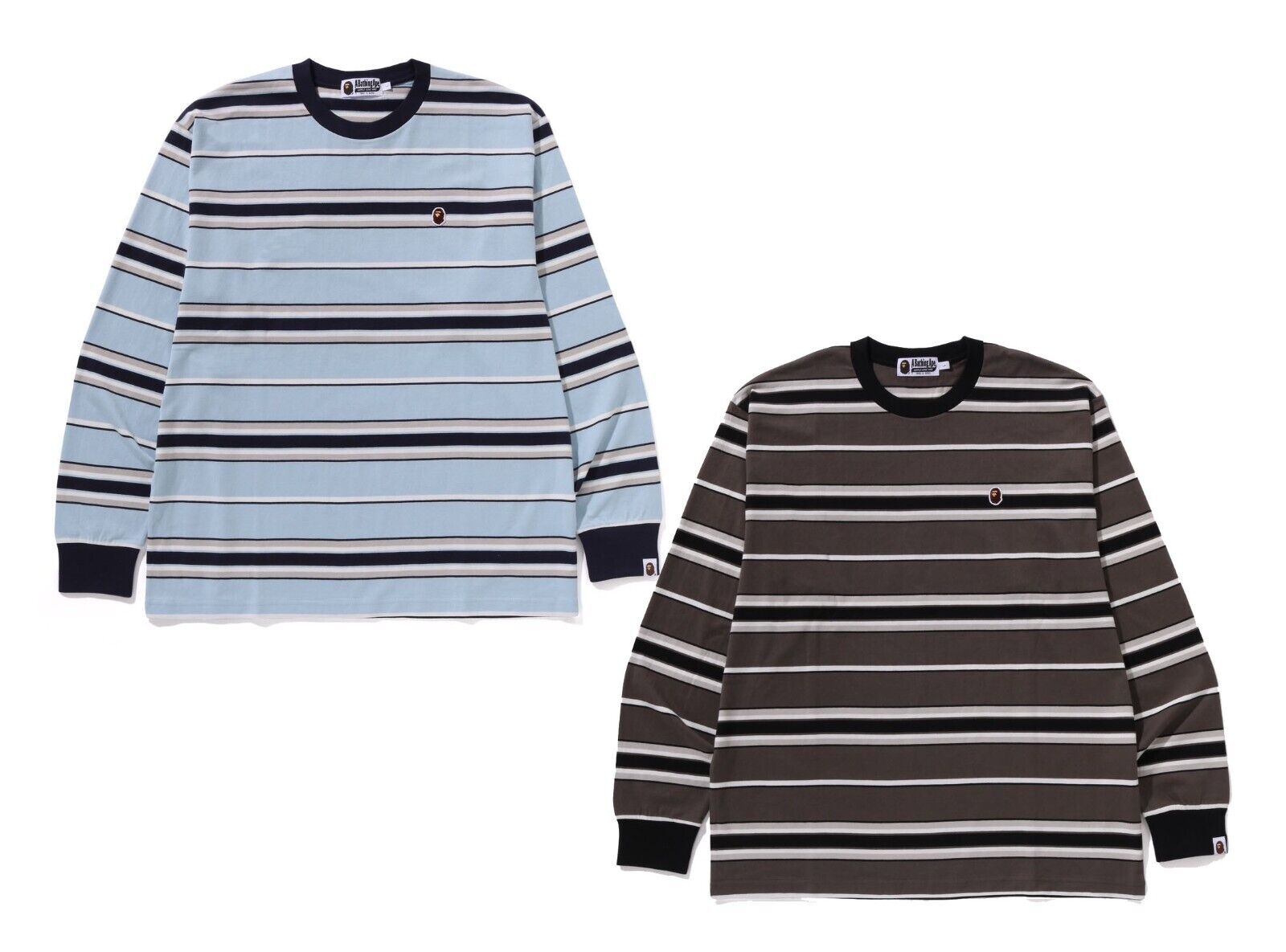 A BATHNIG APE Men's APE HEAD ONE POINT STRIPE RELAXED FIT L