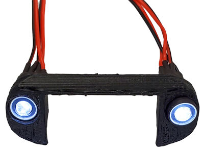 NHX RC Front LED Ring Headlight Red/White: SCX24 Bronco Gladiator Wrangler C10