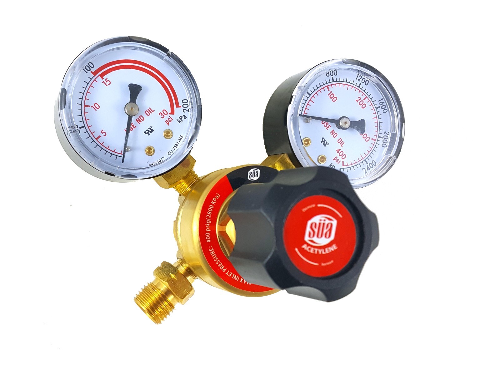 SÜA Oxygen and Acetylene Regulators Welding Gas Gauges Rear Entry