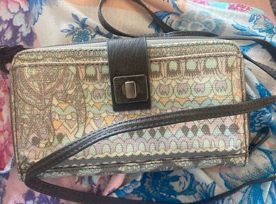 Sakroots Smartphone Crossbody Bag Wallet Elephant Multicolored Coated Canvas