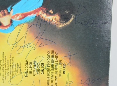 Double Trouble (3) Stevie Ray Vaughan Signed Album Cover W/ Vinyl PSA #AD09612