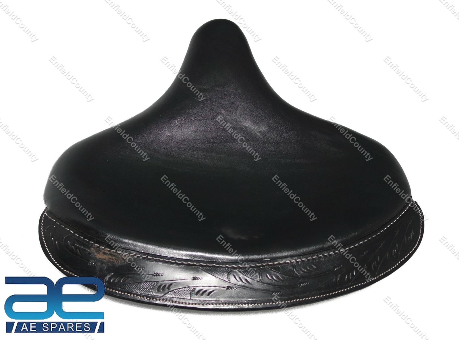 For HARLEY WLA WLC VL UL WL Knucklehead Genuine Leather Solo Seat Black  