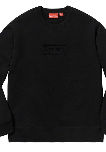 Supreme Cutout Logo Crewneck Sweatshirt Box Logo Black Size Supreme Cutout Logo Crewneck Sweatshirt Box Logo Black Size