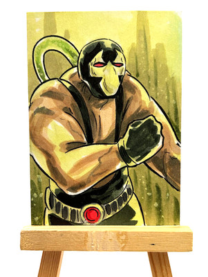 Bane Sketch Card 1/1 Original on card signed Artist ACEO DC