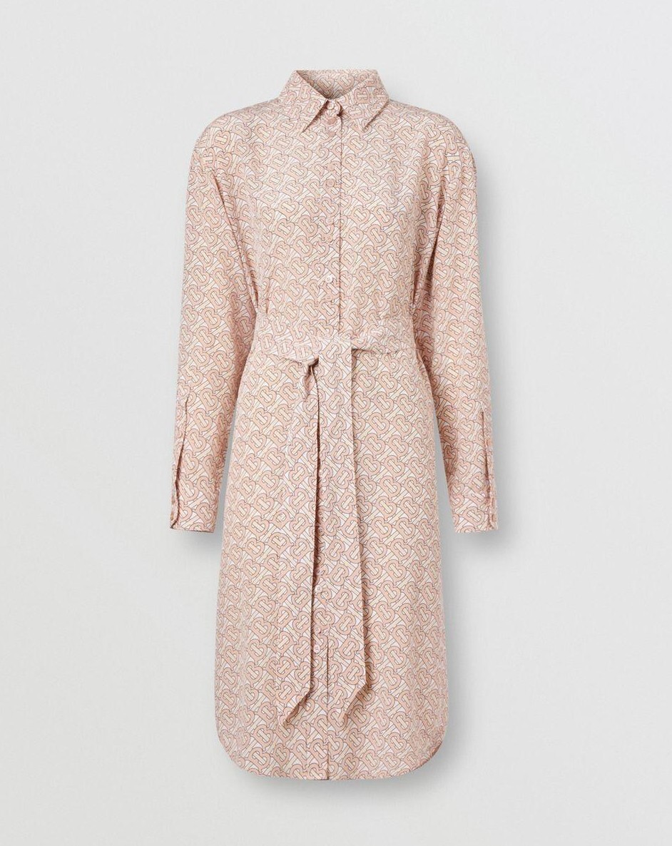 BURBERRY★素敵！GABRIELLE PINK TB MONOGRAM BELTED SILK DRESS s-l1200.jpg
