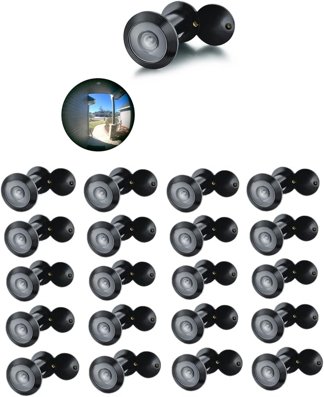 TG3016YG-BC UL Listed Solid Brass HD Glass Lens 220-Degree Door Viewer Peephole with Heavy Duty Privacy Cover for 1-3/8