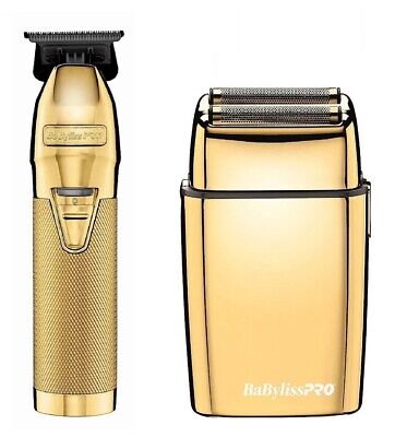 Babyliss Pro Professional Gold Cordless T-Blade Trimmer and Double Foil Shaver