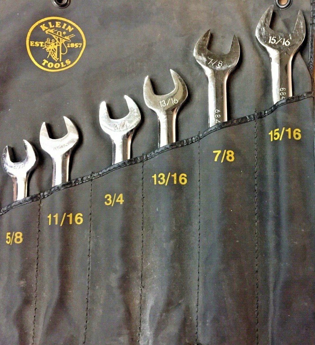 Used Klein Tools 68404 12 PC Wrench Set SAE