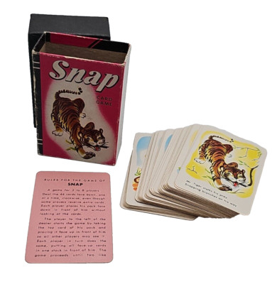 Snap Tiger Card Game VTG Mini  Whitman Publishing Peter Pan Game USA Complete