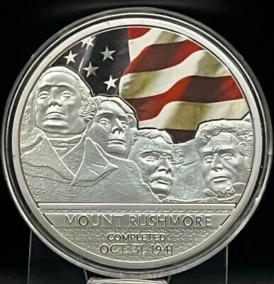 2014 The Faces of Mount Rushmore George Washington Silver-plate Comm. Coin