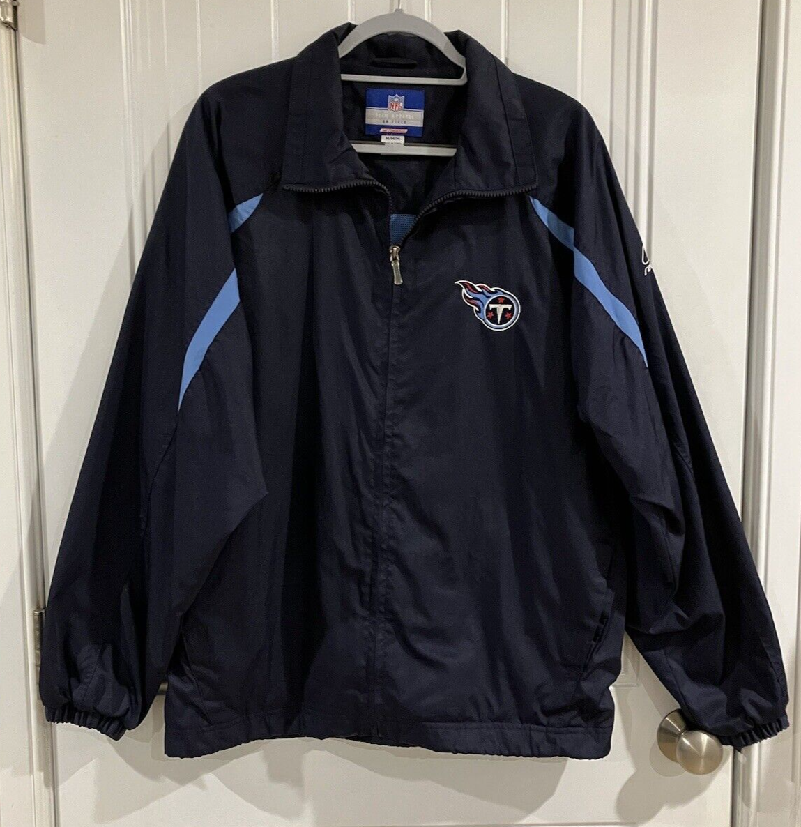 VTG NFL Mens Size M Reebok On Field Tennessee Titans Full Zip