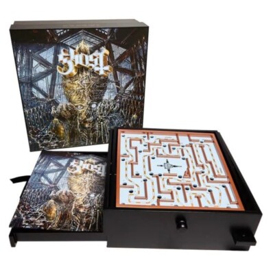 Ghost Impera LABYRINTH Wooden MAZE Game & METALLIC GOLD Vinyl Album LP Box Set