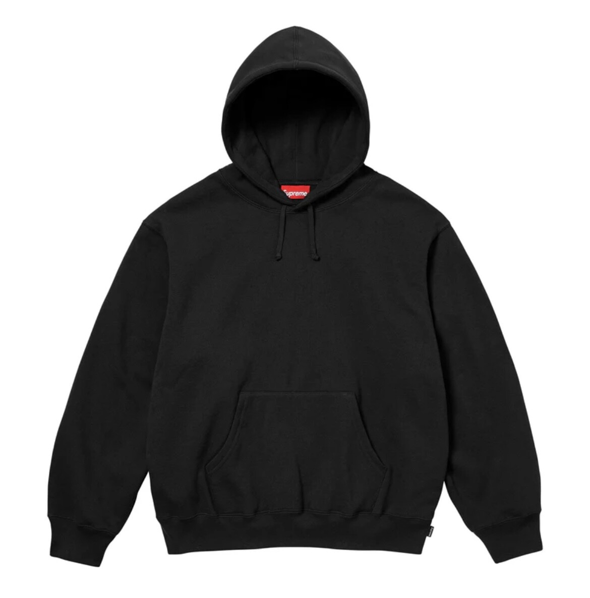 Pre-owned Supreme Satin Applique Hooded Sweatshirt Black Xxl