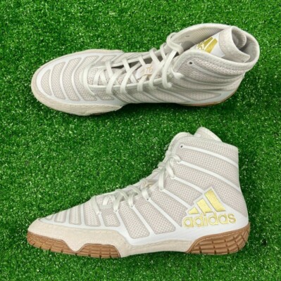 white gold wrestling shoes