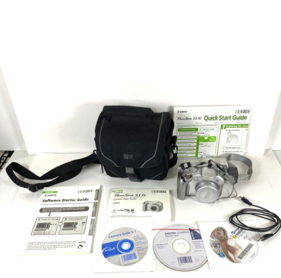 Canon PowerShot S1 IS Digital Camera Tested Working With Case All Instructions