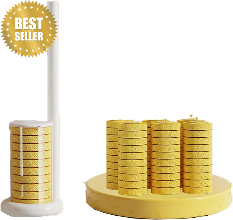Disposable Toilet Brush and Holder Set,With 60 PCS Toilet Refills, Disposable To