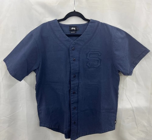 STUSSY ネイビー XL ベースボールシャツ ステューシー ベースボールシャツ XL STUSSY - メルカリ